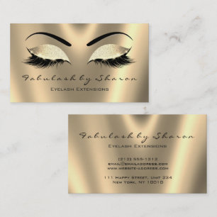 Carte De Visite Maquillage Eyebrow Lashes Parties scintillant Faux