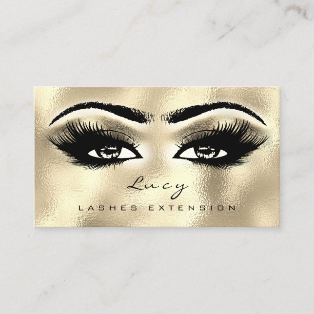 Carte De Visite Maquillage Eyebrow Nom Lash Parties scintillant Go (Devant)