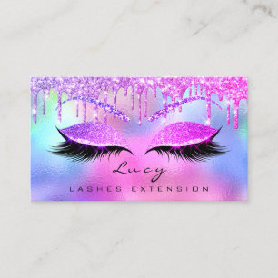 Carte De Visite Maquillage Eyebrow Nom Lash Parties scintillant Le