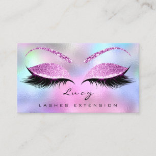 Carte De Visite Maquillage Eyebrow Nom Lash Parties scintillant ro