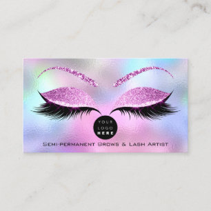 Carte De Visite Maquillage Eyebrow Nom Parties scintillant Lash Lo
