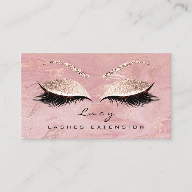 Carte De Visite Maquillage Eyebrow Nom Parties scintillant Lash Ma (Devant)