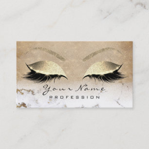 Carte De Visite Maquillage Eyebrow Ombre Lashes Parties scintillan