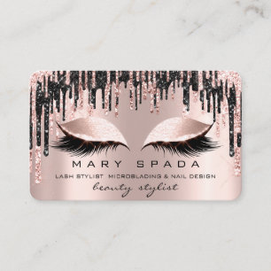 Carte De Visite Maquillage Eyebrows Lashes Black Drivers Spark Nai