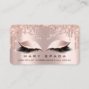 Carte De Visite Maquillage Eyebrows Lashes Browns Rose Spark Socia