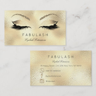 Carte De Visite Maquillage Eyebrows Lashes Parties scintillant Bea