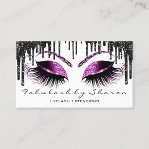Carte De Visite Maquillage Eyelash Black Drives Blanc Berry Purple