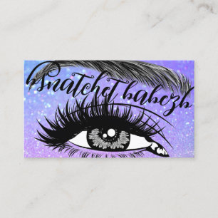 Carte De Visite Maquillage Eyelash Brows Logo QRCode Holographique