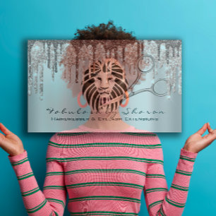 Carte De Visite Maquillage Eyelash Chaîne de coiffure ciseaux Lio