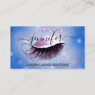 Carte De Visite Maquillage Eyelash Code QR Logo Parties scintillan