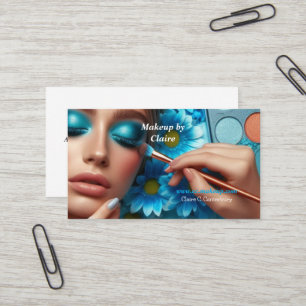 Carte De Visite Maquillage glamour bleu oculaire