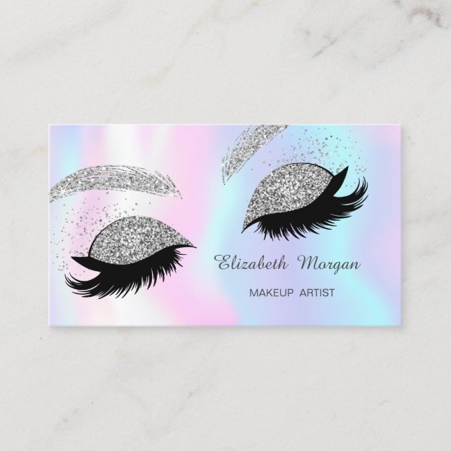 Carte De Visite Maquillage holographique, Parties scintillant arge (Devant)