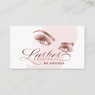 Carte De Visite Maquillage Lash Eyebrow Lashes Rose Gold