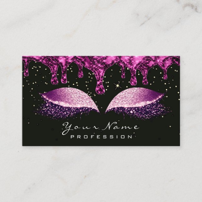 Carte De Visite Maquillage Lashes Parties scintillant Parties scin (Devant)