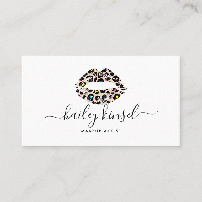 Carte De Visite Maquillage Leopard Lip (Devant)