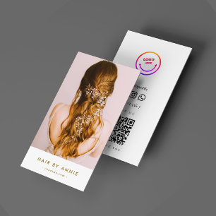 Carte De Visite Maquillage moderne minimaliste Artiste Hair Stylis