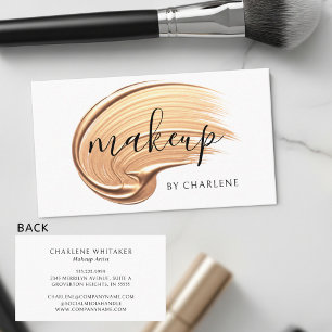 Carte De Visite Maquillage Moderne Script Calligraphie