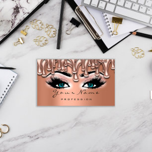 Carte De Visite Maquillage Nails Lash Maquillage Rose Dérive Bleu