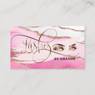 Carte De Visite Maquillage Oeil sourcils Lésions Rose Agitation