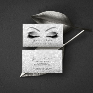 Carte De Visite Maquillage Oeil sourcils Parties scintillant Gris