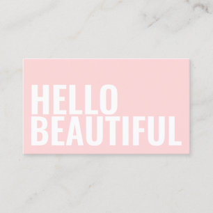Carte De Visite Maquillage ou salon de beauté rose pastel simple