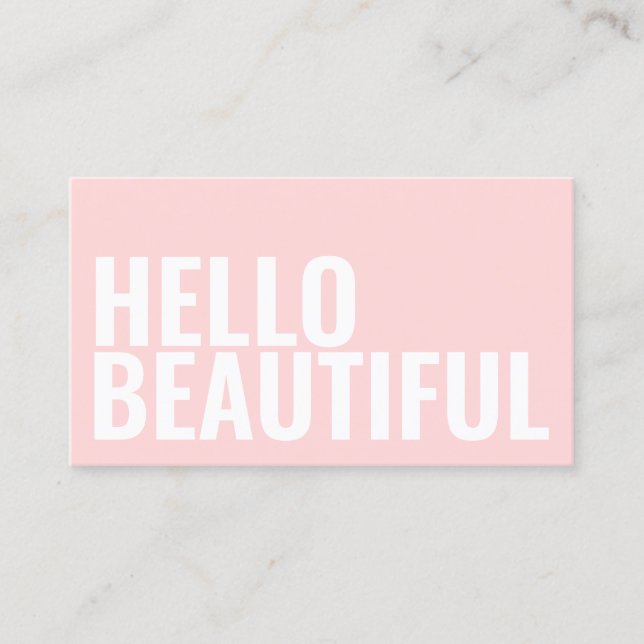 Carte De Visite Maquillage ou salon de beauté rose pastel simple (Devant)