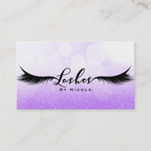 Carte De Visite Maquillage pourpre de cils de charme d'étincelle