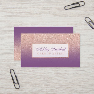Carte De Visite Maquillage pourpre d'ombre de faux de parties