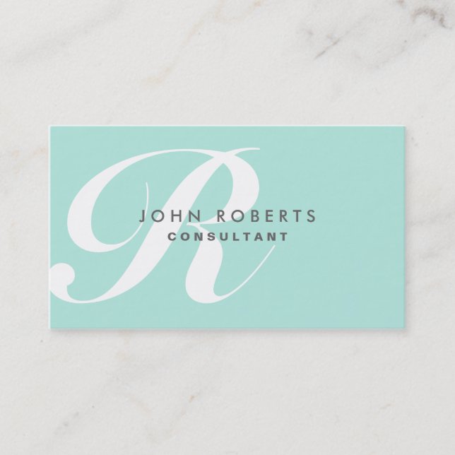 Carte De Visite Maquillage professionnel Artiste Élégant Monogramm (Devant)