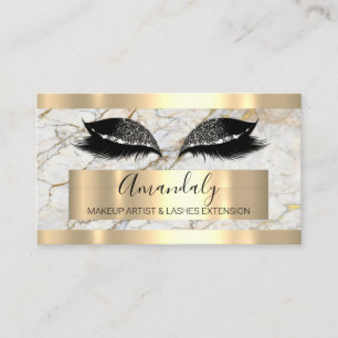 Carte De Visite Maquillage professionnel Extension Eyelash Marbre 