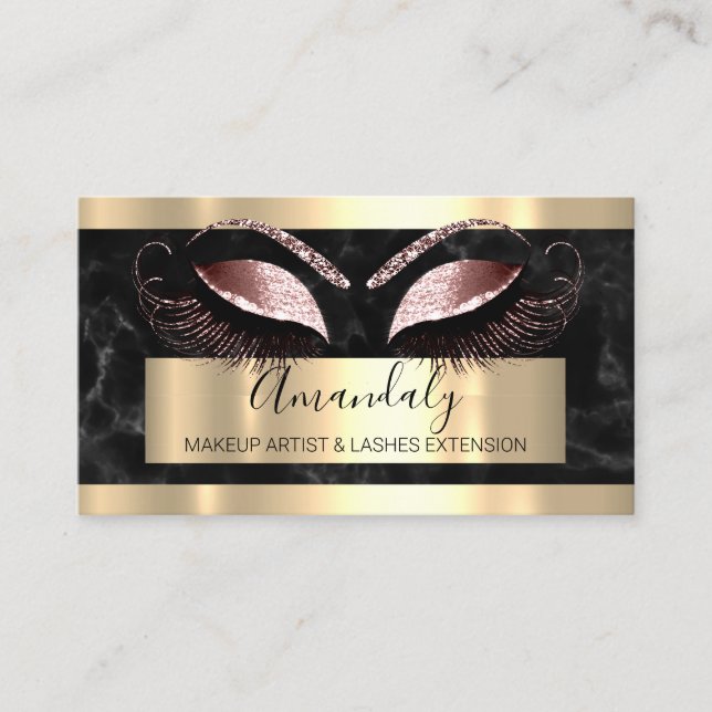 Carte De Visite Maquillage professionnel Eyelash Extension Rose ma (Devant)