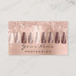 Carte De Visite Maquillage rose maigre de manucure de parties