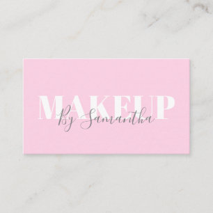 Carte De Visite Maquillage rose minimaliste moderne
