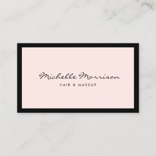 Carte De Visite Maquillage rose vintage et beauté