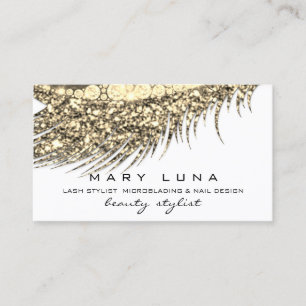 Carte De Visite Maquillage sourcils Parties scintillant métal blan
