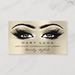 Carte De Visite Maquillage sourcils Parties scintillant yeux métal