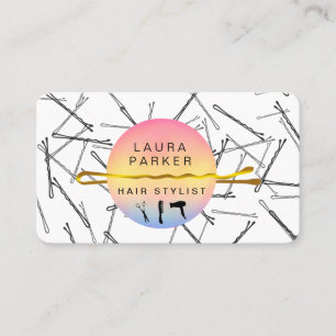Carte De Visite Maquillage Styliste cheveux Artiste Bobby Pins Sal