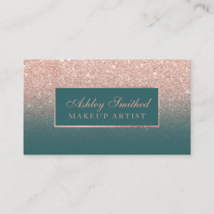 Carte De Visite Maquillage turquoise d'ombre de faux de parties