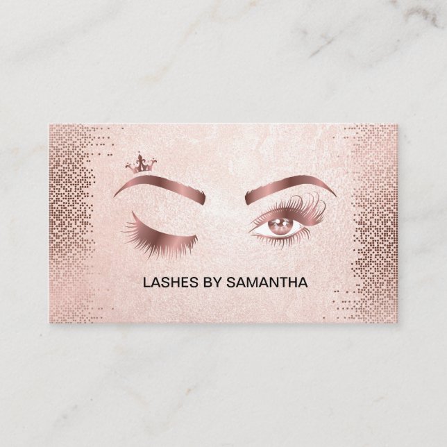 Carte De Visite Maquillage Wink Eye Gold Confetti Lashes (Devant)