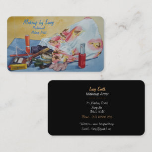 Carte De Visite maquiller artiste design rétro maquiller sac beaut