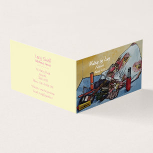 Carte De Visite maquiller artiste design rétro maquiller sac beaut