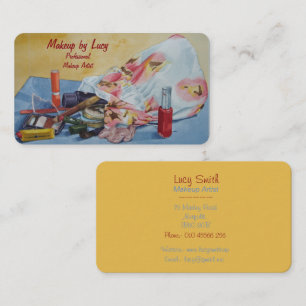Carte De Visite maquiller artiste design rétro maquiller sac beaut