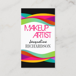 Carte De Visite Maquilleur coloré de remous