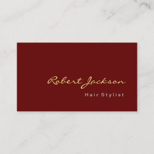 Carte De Visite Maquilleur rouge brunâtre de consultant en matière