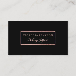 Carte De Visite Maquilleur simple de faux de cadre rose moderne