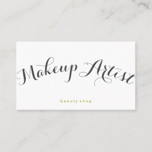 Carte De Visite Maquilleuse Fancy Font Minimaliste