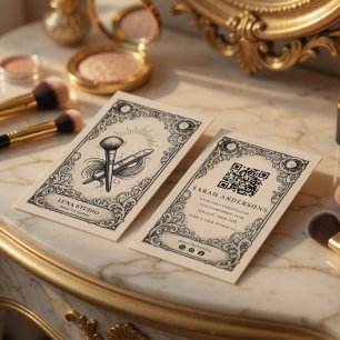 Carte De Visite Maquilleuse Mystique Vintage de Style Tarot