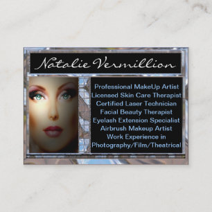 Carte De Visite Maquilleuse Vermillion Professionnel