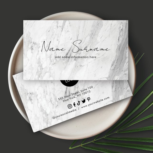 Carte De Visite Marble Minimalist (Créateur téléchargé)