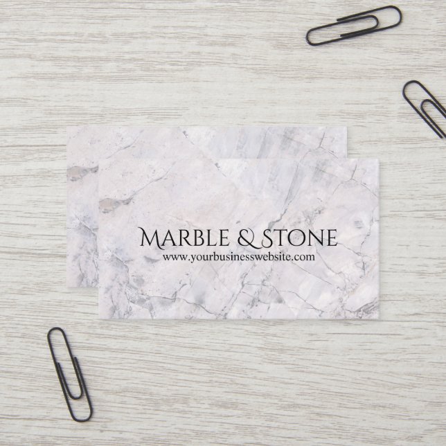 Carte De Visite Marble & Stone Countertops Business Card (Devant/Arrière en situation)